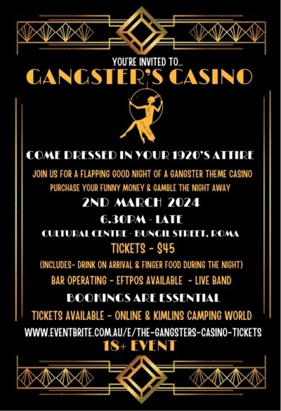 Gangster Casino Night Roma Show Society